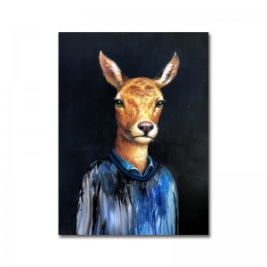 100% ручной роспись маслом живописи животных украшения дома абстрактное современное холст